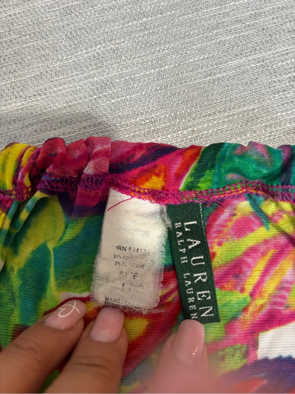 Ralph Lauren Bright Floral coverup - Pink, Orange, Green, Yellow - Picture 5 of 6